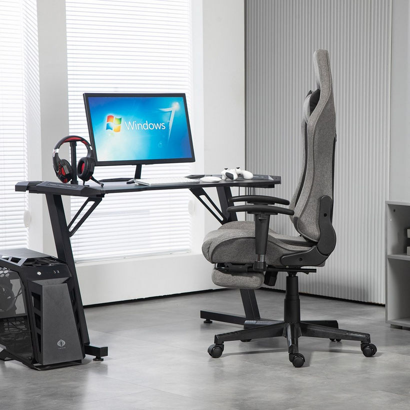 Troy Gaming Chair with Footrest - Image 15