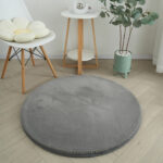 Faux Rabbit Fur Round Rug - 90 cm