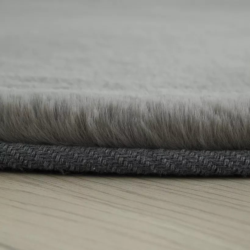 Faux Rabbit Fur Round Rug - 90 cm - Image 5
