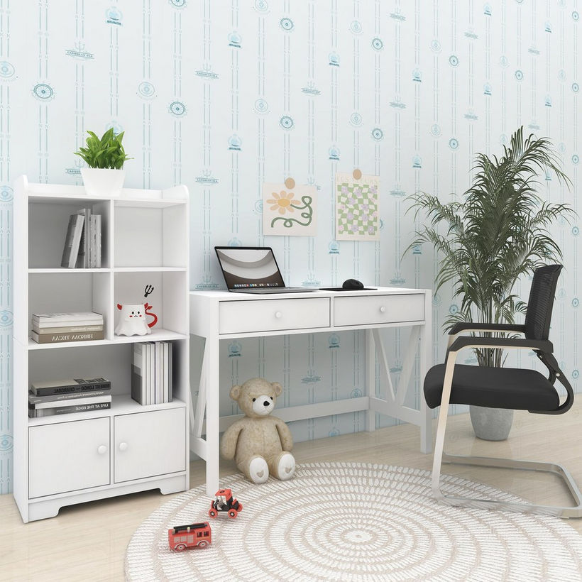 Movo Preston Study Desk with 2 Drawers - Image 8