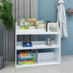 Movo Vanilla Cosmic Kids' Bookcase and Storage Cabinet