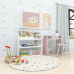 Movo Vanilla Cosmic Kids' Bookcase and Storage Cabinet