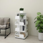 Movo Vanilla Ollie Rotating Bookcase Storage Unit
