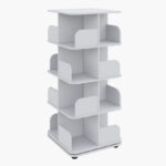 Movo Vanilla Ollie Rotating Bookcase Storage Unit