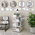 Movo Vanilla Ollie Rotating Bookcase Storage Unit