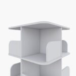 Movo Vanilla Ollie Rotating Bookcase Storage Unit
