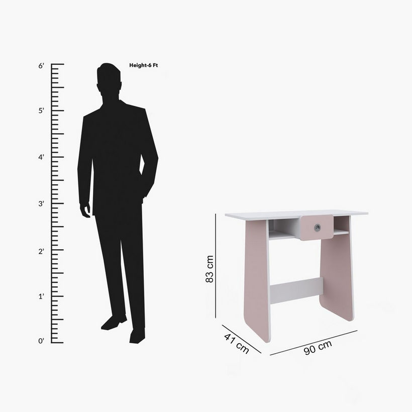 Vanilla Bloom Junior Study Desk with 1 Drawer - Image 2