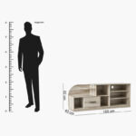 Vice 1.5 Metre High TV Unit for TVs up to 65 inches