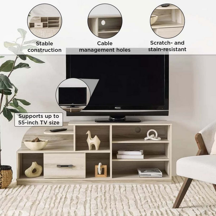 Vice 1.5 Metre High TV Unit for TVs up to 65 inches - Image 13