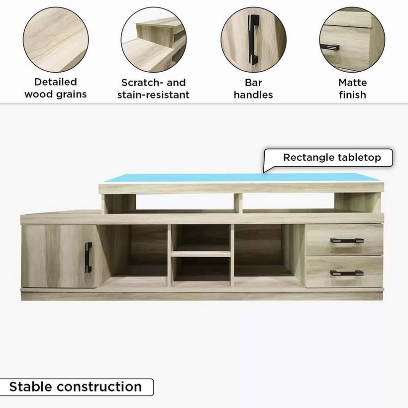 Vice 1.8 Metre High TV Unit for TVs up to 75 inches - Image 2
