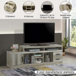 Vice 1.8 Metre High TV Unit for TVs up to 75 inches