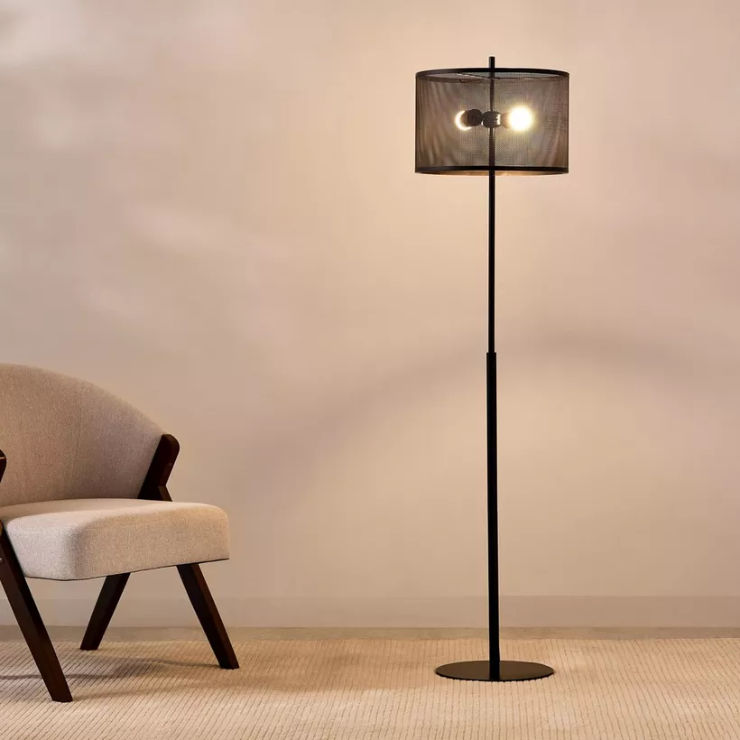 Tyler Metal Floor Lamp with Shade - 39x157.5 cm - Image 3