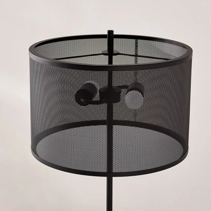 Tyler Metal Floor Lamp with Shade - 39x157.5 cm - Image 4