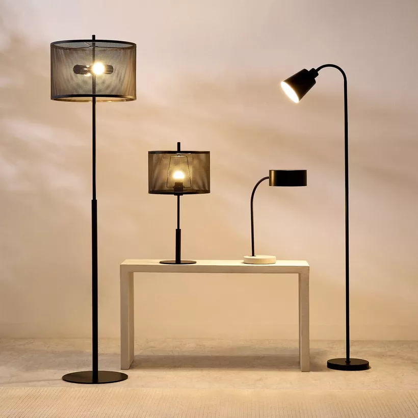 Tyler Metal Floor Lamp with Shade - 39x157.5 cm - Image 6