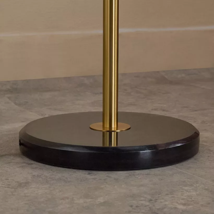 Rollins Metal Floor Lamp with Glass Shade - 164 cm - Image 5