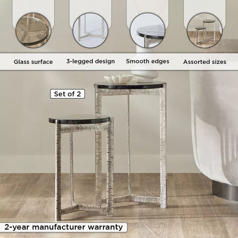 Cavon Elson 2-Piece Glass Top Accent Table Set - Image 5