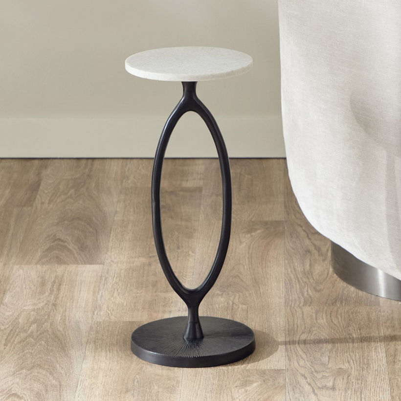 Cavon Cedro Genuine Marble Top Accent Table - Image 3
