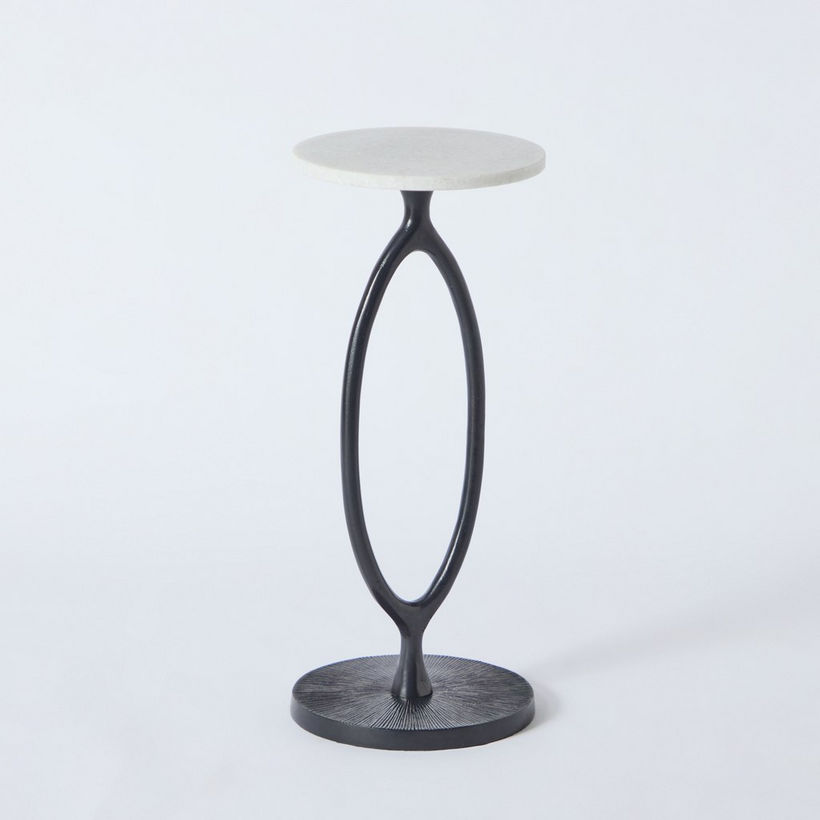 Cavon Cedro Genuine Marble Top Accent Table - Image 9