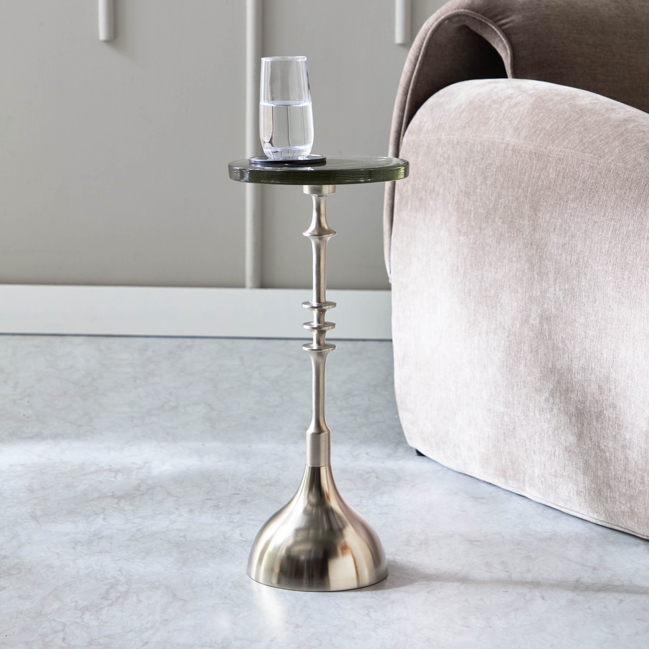 Cavon Edith Glass Top Accent Table