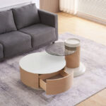 Sahara Swivel Glass Top Coffee Table