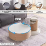 Sahara Swivel Glass Top Coffee Table