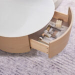 Sahara Swivel Glass Top Coffee Table