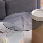Sahara Swivel Glass Top Coffee Table