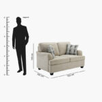 California NXT 2-Seater Fabric Sofa with 2 Cushions