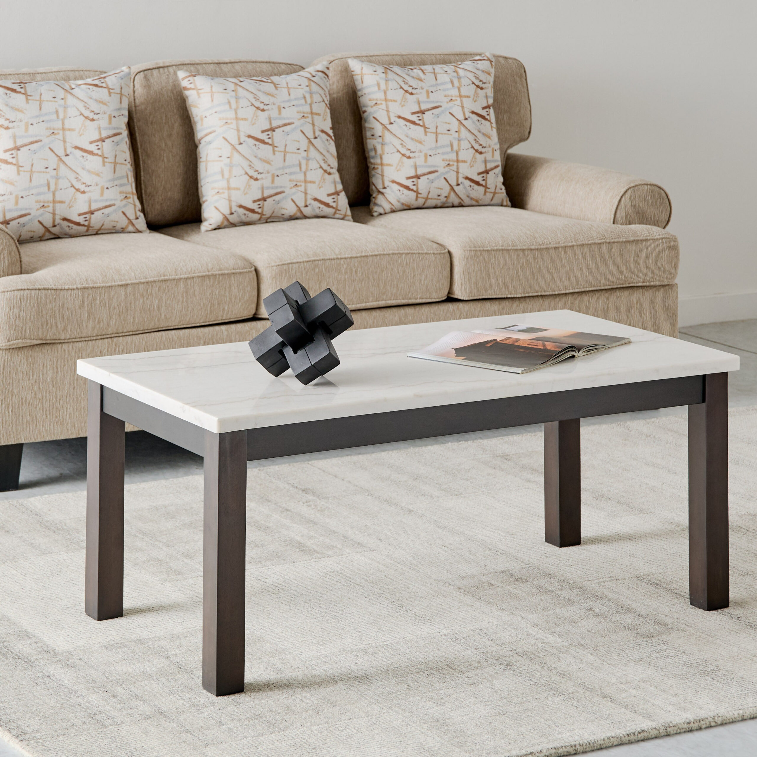 Orlando Genuine Marble Top Coffee Table