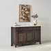 Orlando 3-Door Genuine Marble Top Sideboard with 3 Drawers