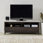 Orlando 1.6 Metre High TV Unit with Genuine Marble Top for TVs up to 70 inches