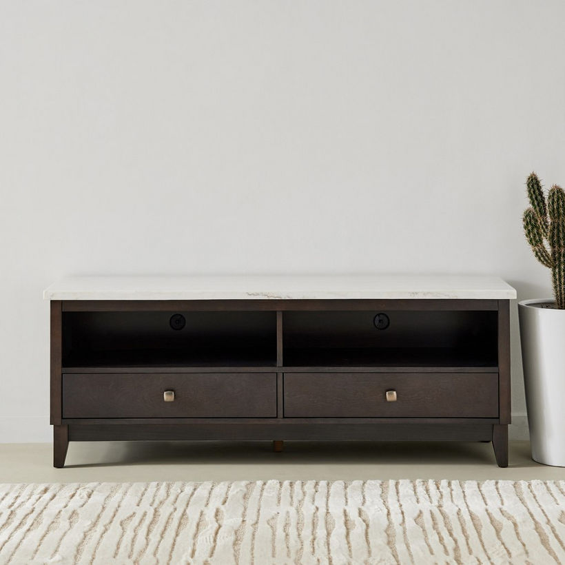 Orlando 1.6 Metre High TV Unit with Genuine Marble Top for TVs up to 70 inches - Image 4