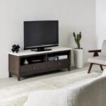 Orlando 1.6 Metre High TV Unit with Genuine Marble Top for TVs up to 70 inches