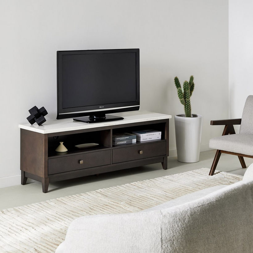 Orlando 1.6 Metre High TV Unit with Genuine Marble Top for TVs up to 70 inches - Image 10