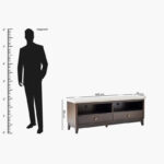 Orlando 1.6 Metre High TV Unit with Genuine Marble Top for TVs up to 70 inches