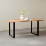 Vendra Costa 6-Seater Live Edge Solid Wood Top Dining Table