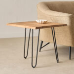 Vendra Corwin Live Edge Solid Wood Top End Table