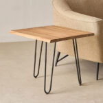 Vendra Corwin Live Edge Solid Wood Top End Table