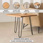 Vendra Corwin Live Edge Solid Wood Top End Table