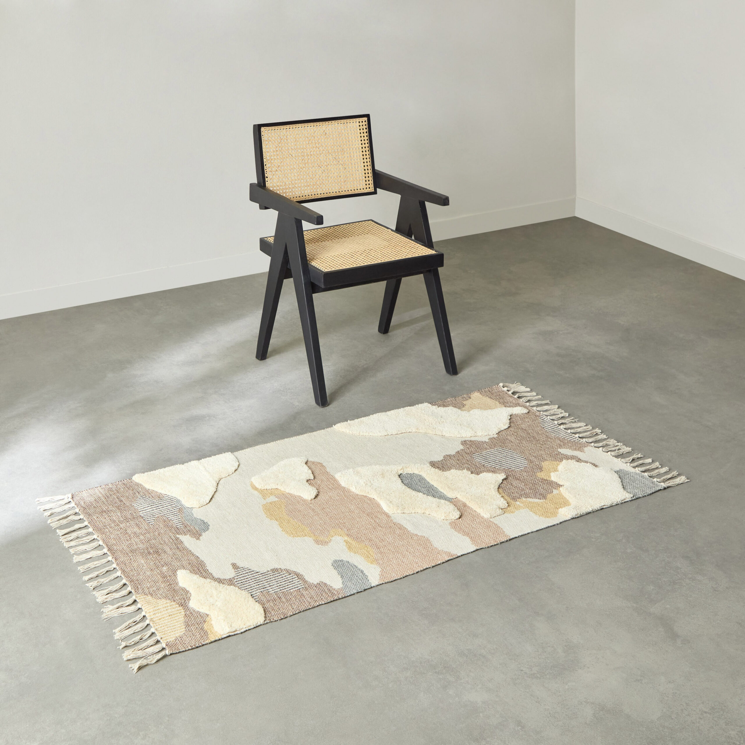 Aizel Cloudia Cotton Overtufted Dhurrie - 80x150 cm