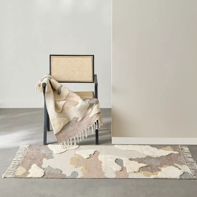 Aizel Cloudia Cotton Overtufted Dhurrie - 80x150 cm - Image 2