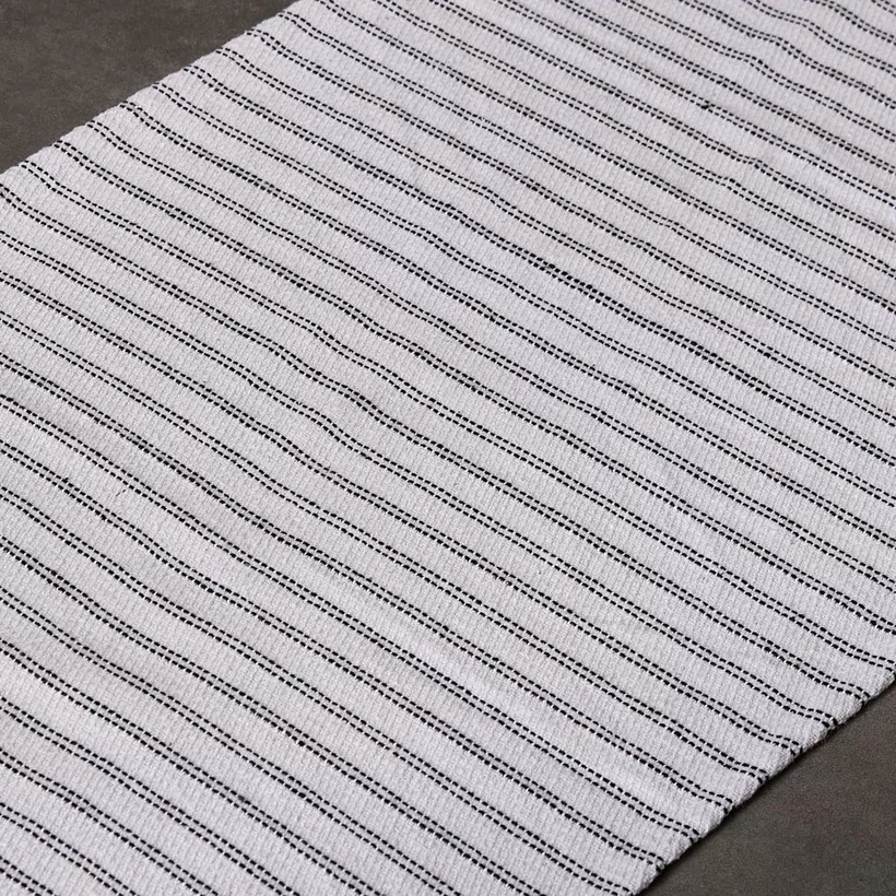 Allan Snow Recycled Cotton Dhurrie - 60x120 cm - Image 4
