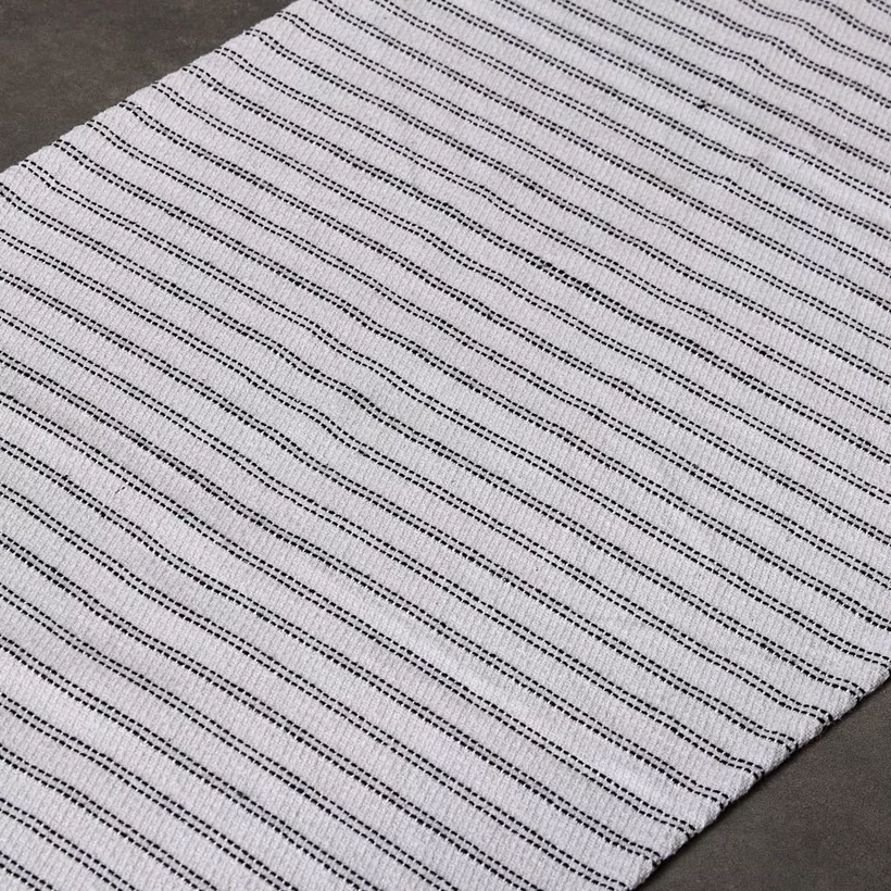 Allan Snow Recycled Cotton Dhurrie - 60x180 cm - Image 4