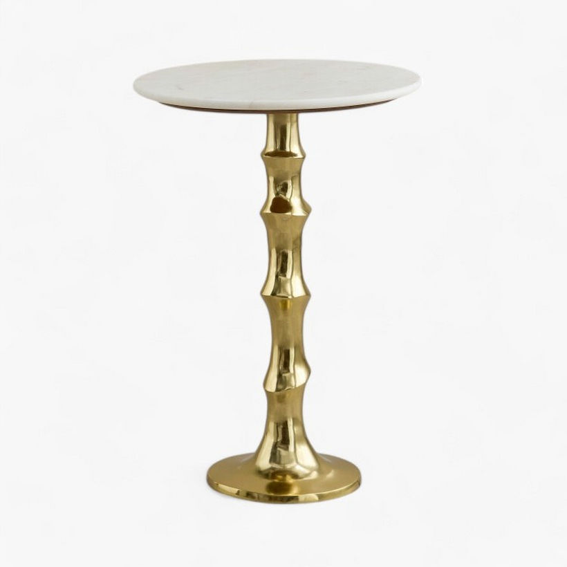 Cavon Julie Genuine Marble Top Side Table - Image 8