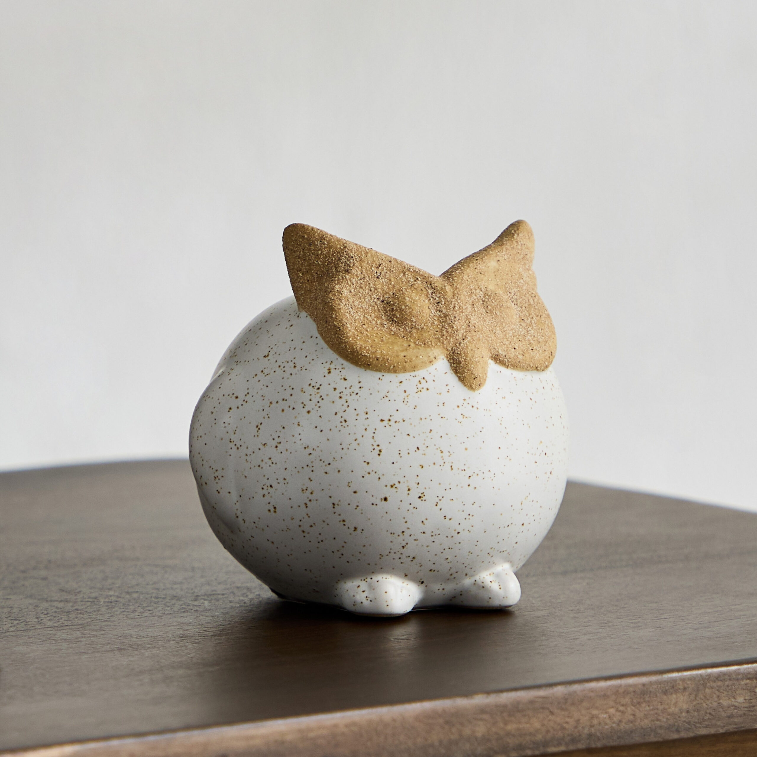 Blyth Ceramic Double Texture Owl - 8.9x8.9x8.2 cm