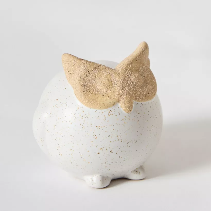 Blyth Ceramic Double Texture Owl - 8.9x8.9x8.2 cm - Image 2