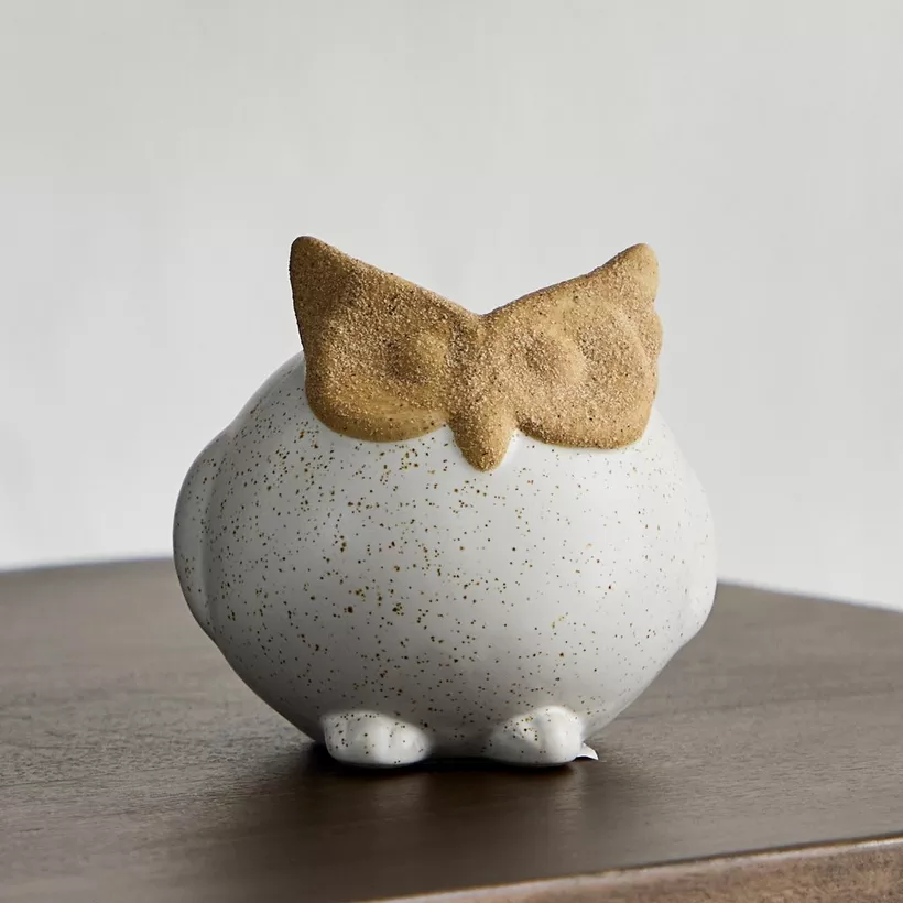 Blyth Ceramic Double Texture Owl - 8.9x8.9x8.2 cm - Image 3
