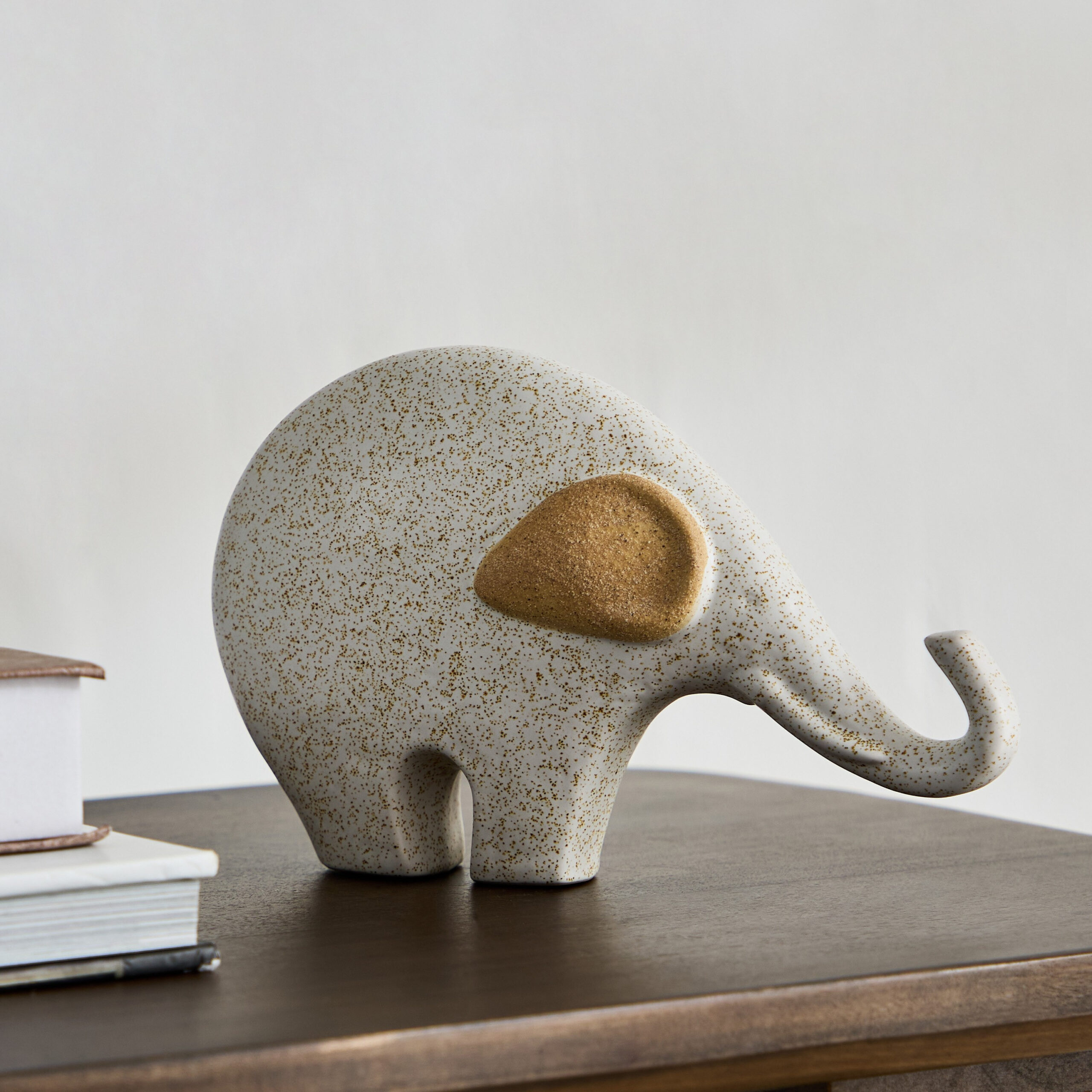Blyth Ceramic Double Texture Elephant - 20.5x5.2x12.6 cm