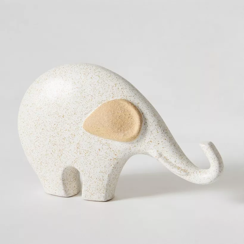 Blyth Ceramic Double Texture Elephant - 20.5x5.2x12.6 cm - Image 2