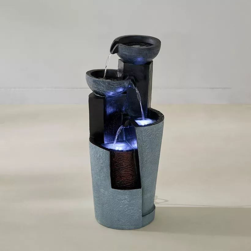 Adele Pot Outdoor Fountain with LED - 32.5x32x78.5 cm - Image 3